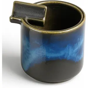 Ceramic Ash Tray - Cute Ashtray for Smokers with Build-in Cigarette Holder for Indoor/Outdoor - Vintage-Inspired Cenicero for Smokers & Gifts - Cool Smoking Accessories Decor Ornaments