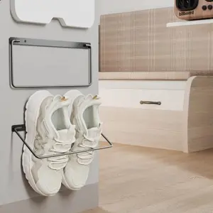Foldable RV Shoe Rack - Wall Mounted Shoe Storage, Car Shoe Holder Space Saver, Hanging Shoe Organizer for Various Shoes in Camping RV Travel, 2 Pack.