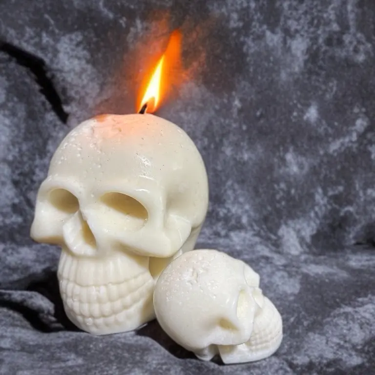 Skull Candle - Unique Design Decoration, Simple Product Title Provided