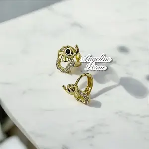 Hoop small 25mm Laminado 14k capas Oro Real Alta Calidad Uso Diario