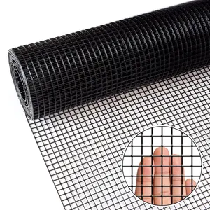 48" x 100 ft Vinyl Coated Hardware Cloth, 16 Gauge 1/2 inch PVC Welded Wire Fence for Chicken Coop, Poultry Netting, Cage & Home Improvement, Black