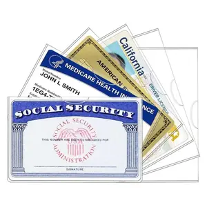 New Medicare Card Holder Protector Sleeves，12Mil Clear PVC Waterproof Medical/Credit Card, Business/Social Security Card Protector, Office Stationery Supplies