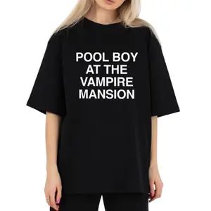 Women's Gerard Way Vampire Mansion Pool Boy Crew Neck T-Shirt, Unisex Fit Top for MCR Fans