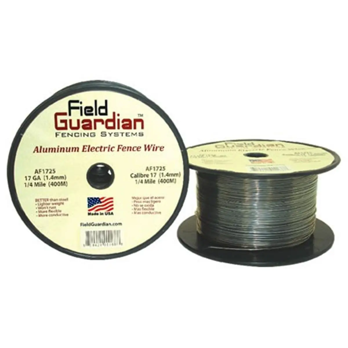 Field Guardian 17 Gauge Aluminum Wire - 250 ft, 0.052 in, Bright Shiny Conductive Fencing Wire for Pet Training & Behavior Aids, Easy to Work With & Extremely Flexible