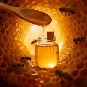 Organic Natural Honey - 12 Sachets - 20g Sweet Flavor - lnfused with Natural Jelly Honey Bee Pollen&100% Mixed Natural