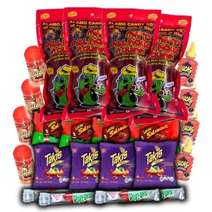 Chamoy Pickle Kit (Mini Tex) Spicy With Takis, Lucas Candy (24PC) - Mexican Candy, Spicy Candy, Lucas Snack, Tangy Snack/ Candy, Dulces Mexican candy snack, easy snack