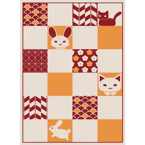 Kawaii Custom Gaming Card Sleeves: Japanese Fabric Pattern