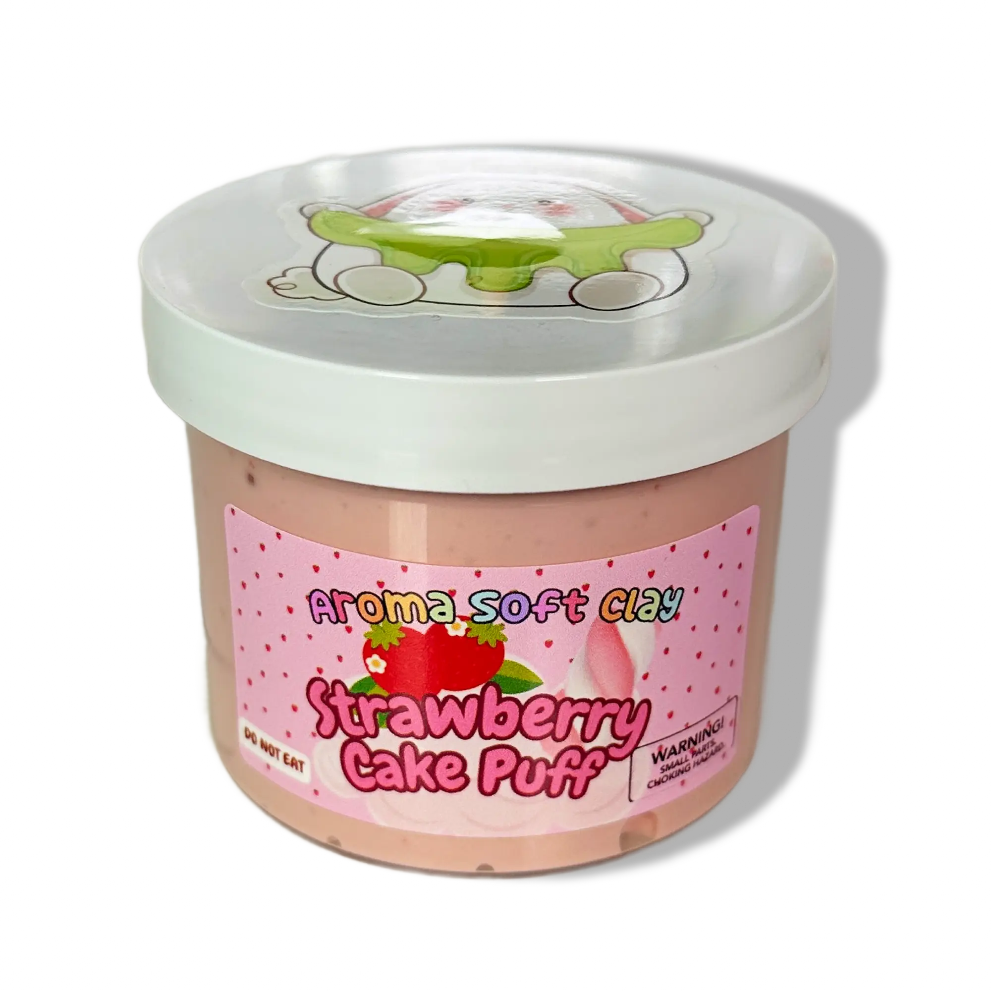 Strawberry Cake Puff Soft Clay Slime