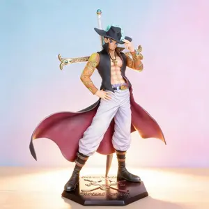 Anime One Piece Dracule Mihawk Figure 30cm GK Statue Collectible Model Toy Desktop Ornament for Fans Home D...