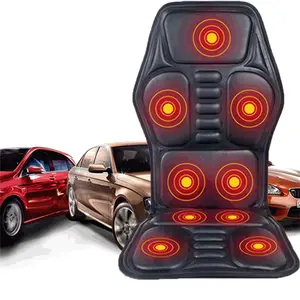 Heating Massage Chair Cushion with Adjustable Lumbar Support & 9 Massage Modes - Full Body/Back Suitable for Home Office Use, Plug-in Massager Chair  ,deep tissue massage tool