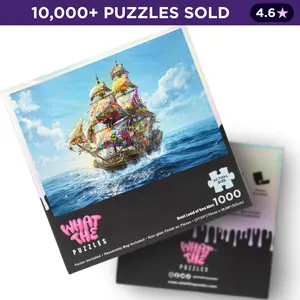 What The Puzzles – Boat Load Of Sea Men I 1000 Piece Jigsaw Puzzle for Adults, Premium Funny Gift, Non-Glare Puzzle with Hidden Details