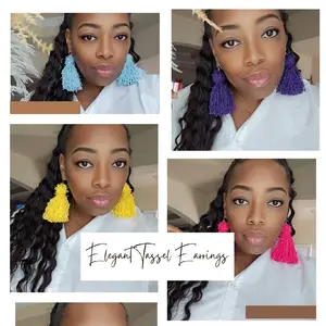 Elegant Tassel Earrings - Handmade Nickel-Free Fish Hook Earrings in Blue, Red, White, Gold, Turquoise, Pink & More - Versatile Design for Any Outfit