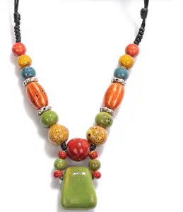 Ladies Necklace Stud Earrings Jewelry Set For Women Girls Bohemian Vintage