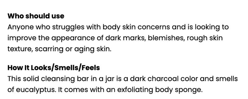 Clear and Even Tone Body Cleansing Bar