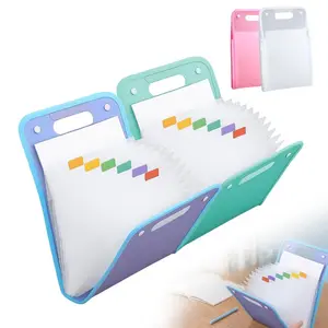 Expanding File Folder 13-Pocket Accordion File Organizer with Labels Portable A4 Document Organizer Expandable Filing Wallet for School Office Home