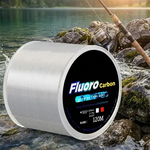 Fluorocarbon Fishing Leader Line 120m Sinking Carbon Fiber High Sensitivity Long Cast 0.20-0.60mm Diameter 7.15-45LB Strength Saltwater Freshwater Versatile Lure Line Durable High Tensile Line Kit