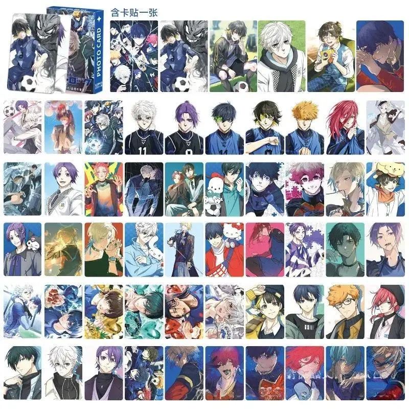 55Pcs Popular Japanese Anime Laser Card Bachira Meguru Isagi Yoich Character Peripheral Photos LOMO Card Fan Collection Gifts