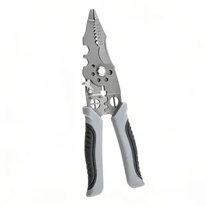 Multifunctional Electrician Wire Stripper 9 in 1 Cable Cutter Crimper Pliers Wire Stripping Crimping Tool AWG 6-16 Adjustable for Professional and Household Electrical Work