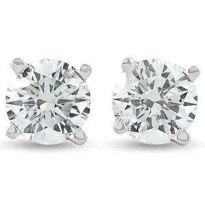 3/4ct Round Diamond Studs 14K White Gold