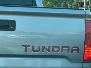 Red Tailgate Insert Letters Decal Vinyl Stickers for Toyota Tundra 2014-2021 – Glossy Red Finish