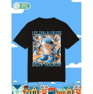 Italian Brainrot Los Tralaleritos Dicen AI Youngsters Boy Meme T-Shirt, 180g