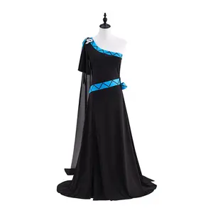 Anime Hercules Hades Cosplay Costumes Adult Women Black Robe Set Halloween Carnival Party Outfit