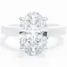 Rinfit Silicone Rings for Women with Thin Band and 11x8mm Oval Cut CZ Stone, Silicone Engagement Ring and Wedding Ring for Her, Flexible for Work, Gym, Pregnancy, Travel and Everyday Wear, Patent Pending Design