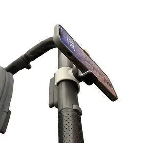 Maxby Stroller & Cart Phone Holder with 360° Rotation Stable Fit & One-Hand Operation Grip Round Silicone Rubber Mount for Smartphones