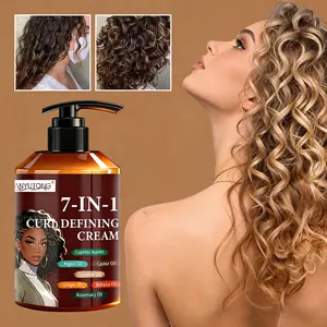 280ML Seven-In-One Curl Defining Cream, Special Wave Curl Formula, Revitalize Hair Glossy Volume, Jojoba Oil Shea Butter Smooth Frizz, Curly Hair Products