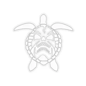 Skull Turtle 2x2 - Kiss-Cut Stickers, Ocean Lover Gift, Beach Decor, Laptop Sticker, Eco-Friendly, Nature Enthusiast Design