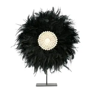 Standing Black Feathers Decor