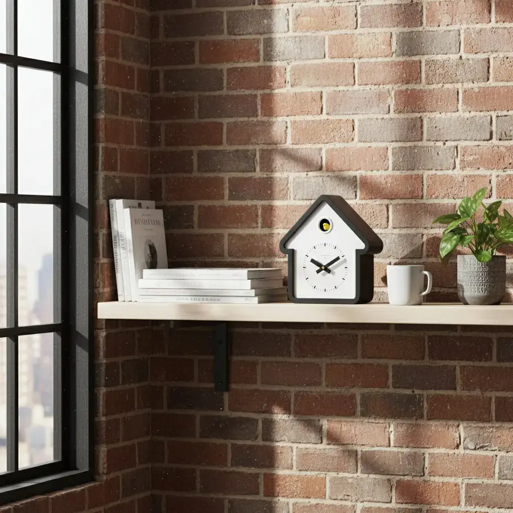 House White Modern Cuckoo Clock