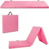 Outroad 6inch Foldable Gymnastics Gym Exercise Aerobics Mat, PU Leather Tumbling Mat with Hook & Loop Fastener for Stretching Yoga Cheerleading Martial Arts - Versatile Fitness Mat for Home Workout