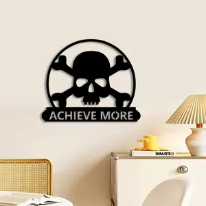 1pc Pirate Skull Metal Wall Art, Pirate Skull Statue Mural, Perfect for Outdoor Fence, Garden, Outdoor Space Decor, Halloween Decor, Ideal Gift for Pirate Enthusiasts halloween decorations