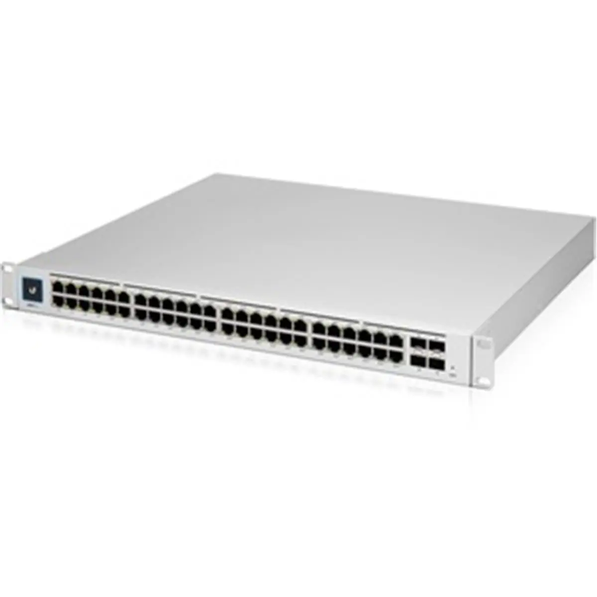 Ubiquiti USA Layer 3 Managed Rack-Mountable Switch - 48 Ports, 1U High, Power Supply, External DC Input Interface, Built-In PWM Control, 10 Gigabit Ethernet, 10/100/1000Base-T, 10GBase-X, SFP+, 16.5 lbs, 3 Layer Supported, Dhcp Server Functionality, 64W P