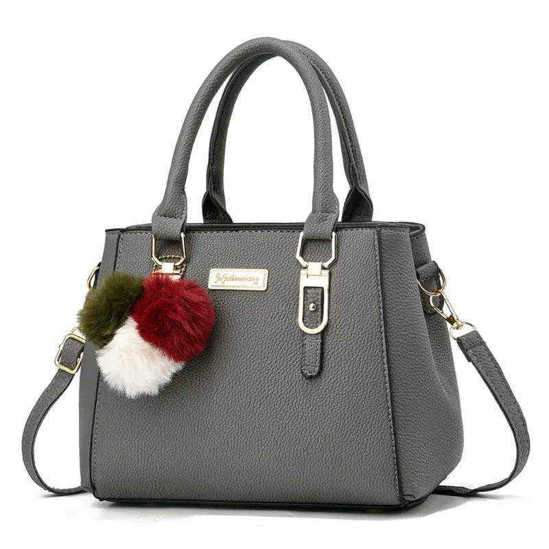Women's  Handbag, 1 Size, Casual High-Capacity Design with Magnetic Closure gray