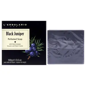 Black Juniper Perfumed Bar Soap by LErbolario for Unisex - 3.5 oz Soap