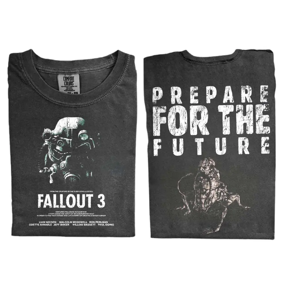 The Fallout 3 Vintage Comfort Color Shirt, Prepare For The Future Shirt, Retro Post Apocalyptic Gamer Shirt, Vault Boy Gaming Tee, Fallout Fan Gift for Men Women
