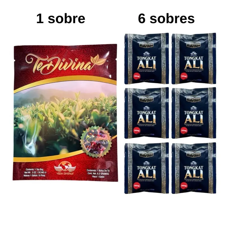 Kit Semanal Té Divina + 6 Tongkat Ali Coffee Premium - Detox Original ...