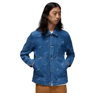 Air Jordan Flight Heritage Denim Jacket - Men's Blue Cotton