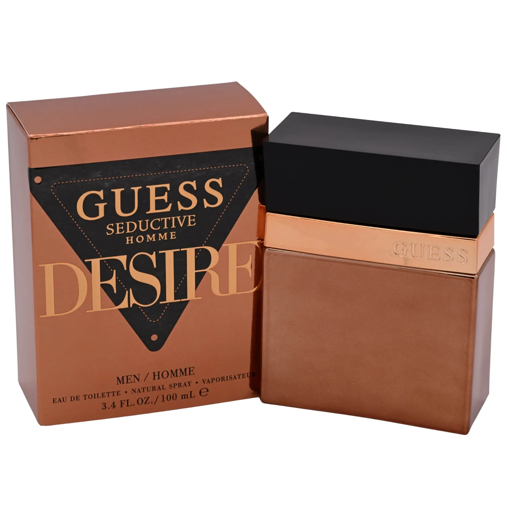 GUESS Seductive Desire Men's Cologne, Eau de Toilette (EDT) Spray, Bold Confidence Boost with Citrus & Woody Notes, 3.4 fl oz, New Retail Box, Bold Modern
