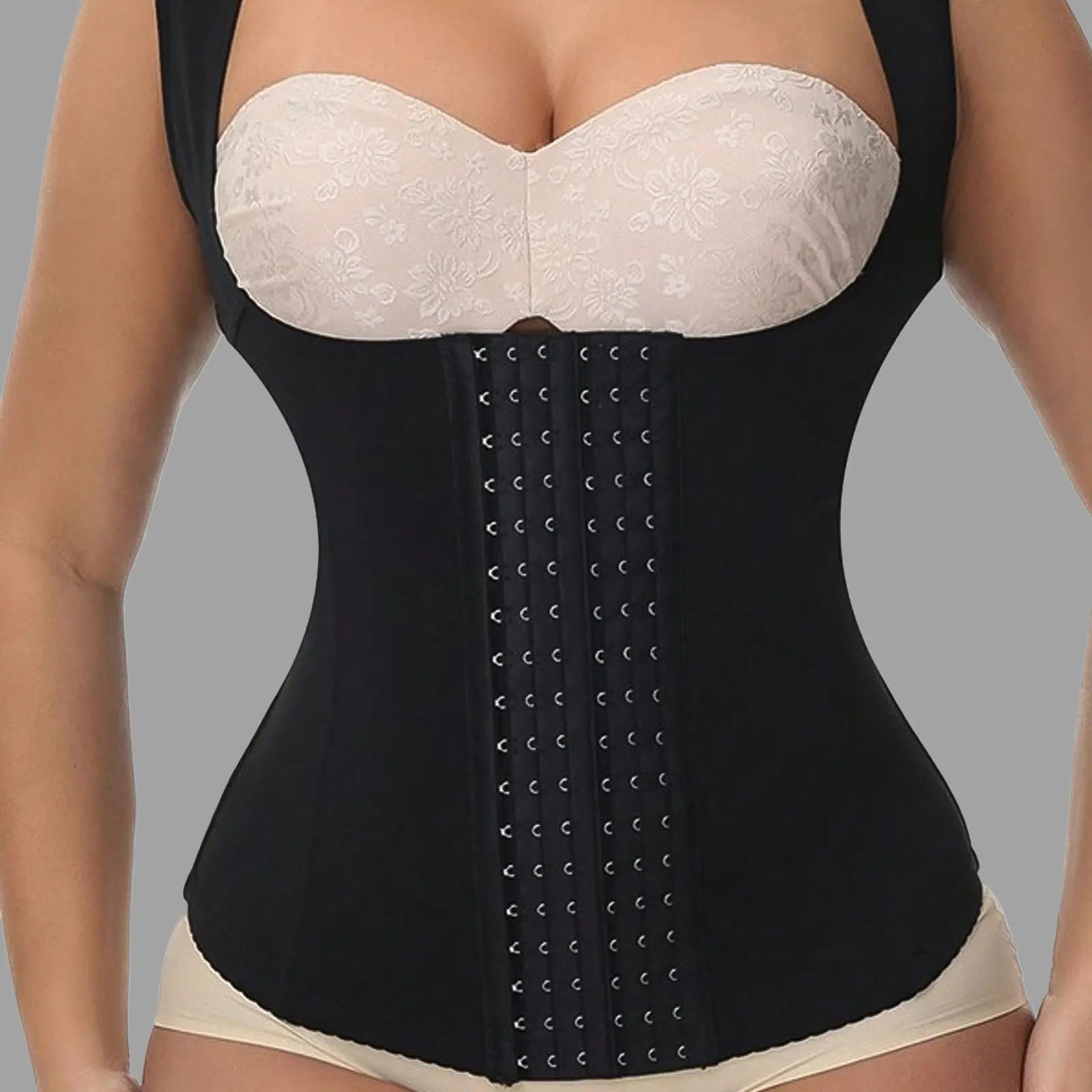 Women's Waist Trainer Top, Belly Control Vest, Backless Design, Push-Up Effect, Slimming Underwear, Fitted Shaping, Comfortable Fit, Ideal for Daily Wear, Corset Shapewear Top, Corset Cincher