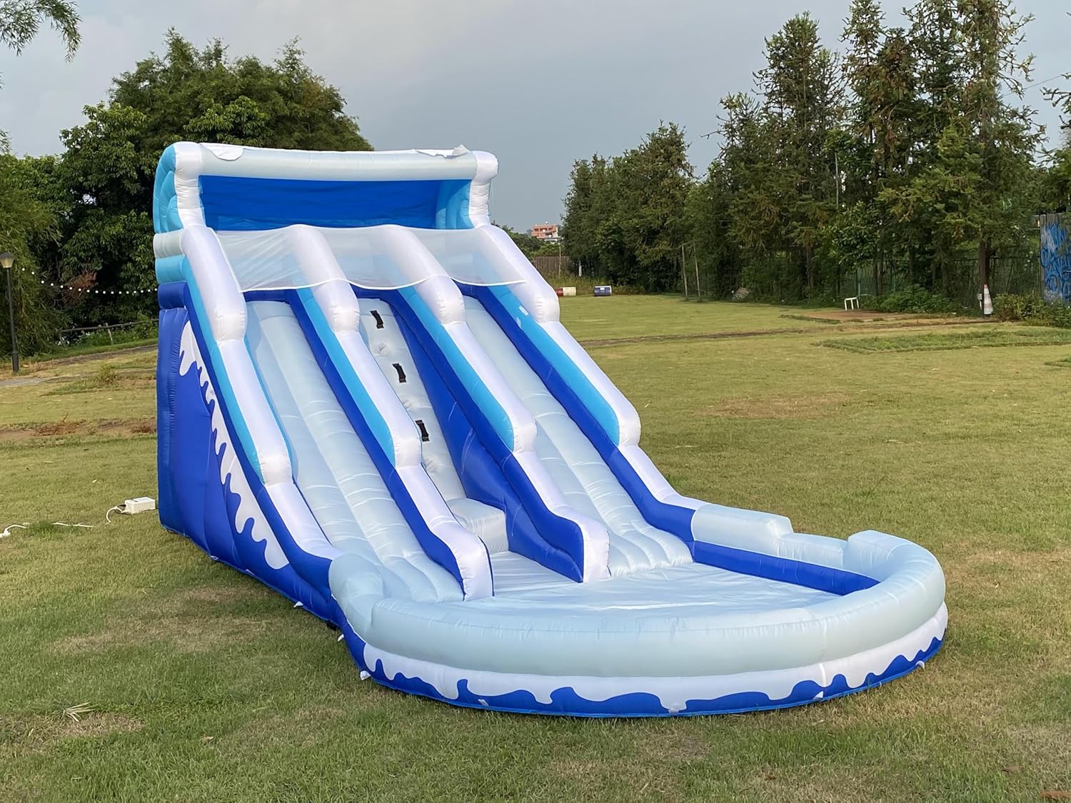 Large Inflatable Water Slide Swimming Pool Play Center Triple Water Slides & Lightweight Premium Water Slide Bounce House 20.6x9.5x9.3Ft,Wet Dry Use for Backyard Party (with Blower) Large Inflatable Water Slide Swimming Pool Play Center Triple Water Slides & Lightweight Premium Water Slide Bounce House 20.6x9.5x9.3Ft,Wet Dry Use for Backyard Party (with Blower)