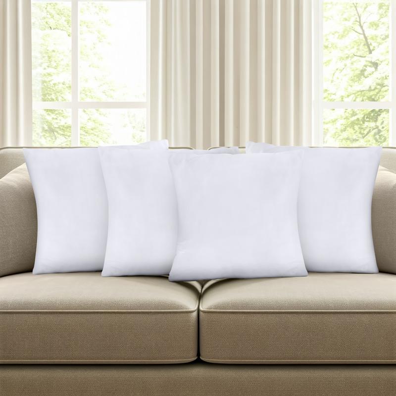 Utopia Bedding White Throw Pillow Inserts - Pack of 2 Durable Memory Foam for Bed & Couch - Soft 115 GSM Brushed Fabric - Breathable Comfortable Decorative Pillows