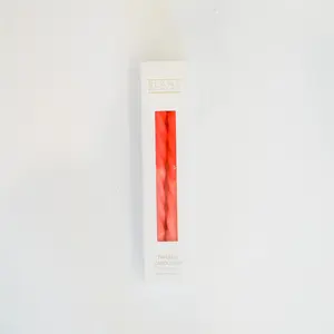 Red and Pink Twisted Taper Candles
