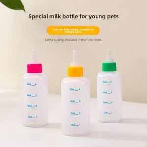 Pet Bottle Feeding Kit for Dogs and Cats Silicone Anti Choking Puppy Feeding Bottle Set Soft Safe Nursing Supplies for Newborn Puppies Kittens Pet Milk Bottle Feeder Travel Use