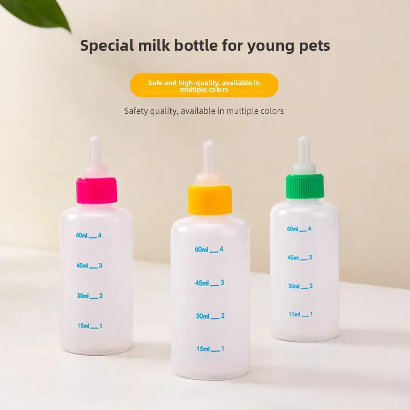Pet Bottle Feeding Kit for Dogs and Cats Silicone Anti Choking Puppy Feeding Bottle Set Soft Safe Nursing Supplies for Newborn Puppies Kittens Pet Milk Bottle Feeder Travel Use