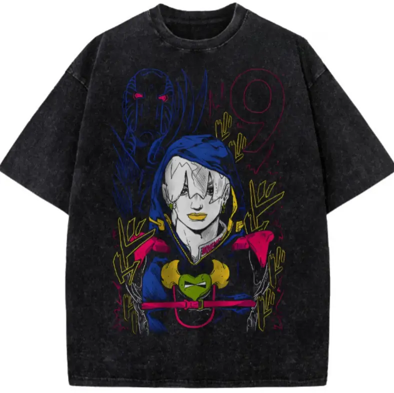 Jodio Joestar Shirt, JoJo’s Bizarre Adventure Shirt, Anime Fashion, JoJo Merch Neon Cyberpunk Aesthetic Streetwear Stand November Rain T-Shirt