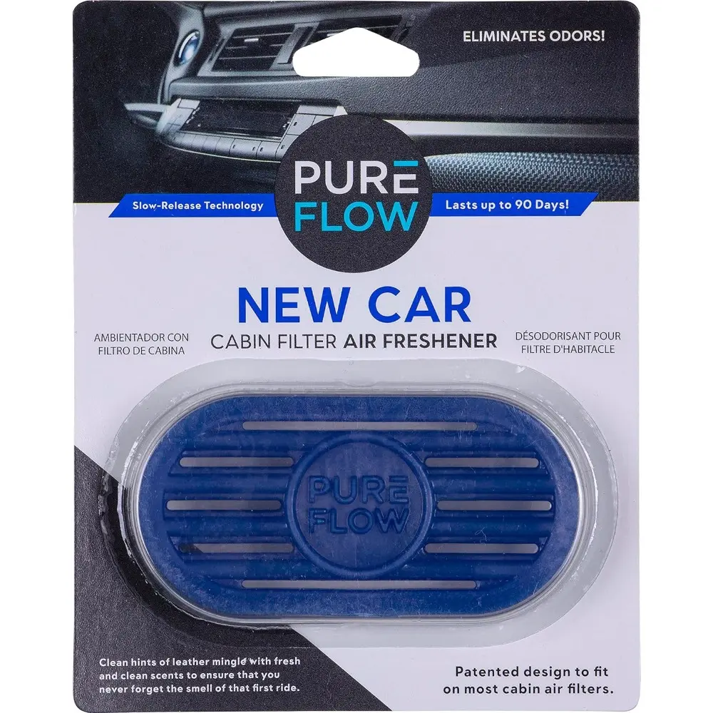Pureflow Cabin Filter Air Freshener - Natural Floral Scent, Recycled Components, Easy-Install Snap-In Odor Eliminator, Long-Lasting, Fits Most Cars, Trucks, SUVs (1 Pack)