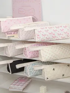 Fashion Bow Hair Tool Storage Bag, Cherry Pattern Design, Portable Cosmetic Organizer, Travel Box, Dustproof, Curling Iron Case, Straightener Holder, Makeup Organizer Pouch, Handheld Cosmetic Pouch